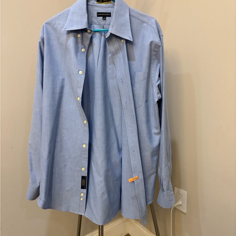 Classic Blue Men's Dress Shirt